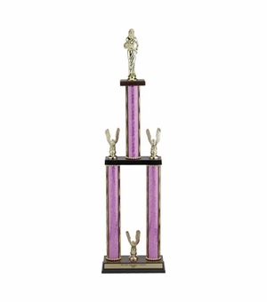 26, 28, 29 INCH THREE COLUMN MOONBEAM TROPHY WITH EAGLE TRIMS AND TAKES FIGURE