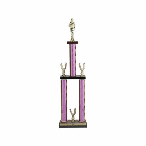 26, 28, 29 INCH THREE COLUMN MOONBEAM TROPHY WITH EAGLE TRIMS AND TAKES FIGURE