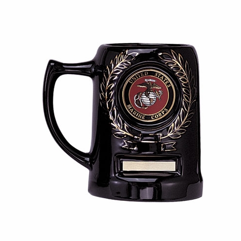 28 OUNCE BLACK BEER MUG TAKES 2 INCH INSERT AND PLATE
