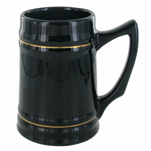 28 OUNCE BLACK CERAMIC TANKARD