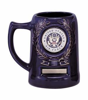 28 OUNCE BLUE BEER MUG, TAKES 2 INCH INSERT AND PLATE