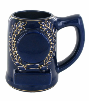 28 OUNCE BLUE BEER MUG WITHOUT 2 INCH INSERT AND PLATE