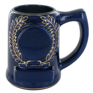 28 OUNCE BLUE BEER MUG WITHOUT 2 INCH INSERT AND PLATE