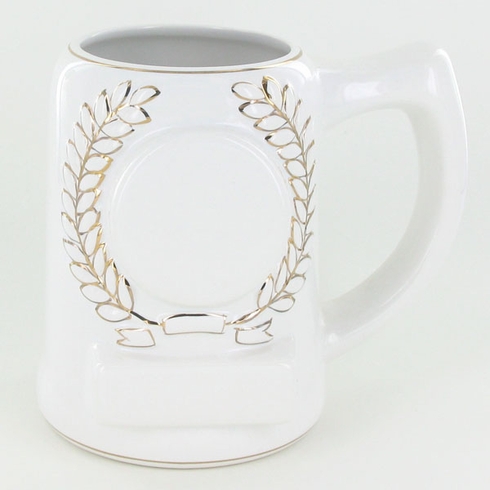 28 OUNCE WHITE BEER MUG WITHOUT 2 INCH INSERT AND PLATE