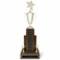 29 INCH GOLD METAL CUP PERPETUAL TROPHY WITH STAR FIGURE ON TOP ON GENUINE WALNUT BASE-16 NAME PLATES
