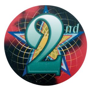 2 Inch in Diameter Round 2nd Place Mylar Insert