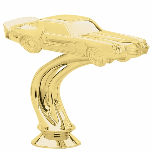 3-1/2 INCH GOLD PLASTIC CAMARO CAR TROPHY FIGURE