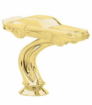 3-1/2 INCH GOLD PLASTIC CAMARO CAR TROPHY FIGURE
