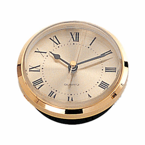 3-1/2 QUARTZ CLOCK GOLD