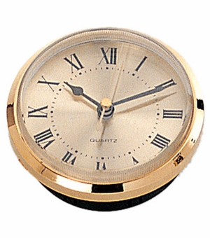 3-1/2 QUARTZ CLOCK GOLD