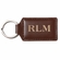 3-1/2 x 1-1/2 INCH RECTANGULAR TAN LEATHERETTE KEY CHAIN