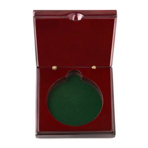 3-1/2 X 1 INCH ROSEWOOD PIANO FINISH COIN\MEDAL BOX