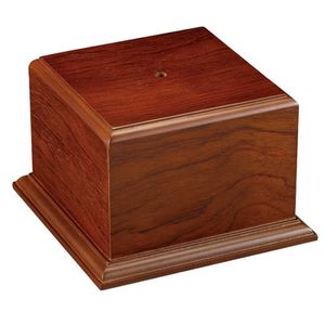 3-5/8 x 4 x 2-11/16 INCH WALNUT FINISH CUP OR BOWL BASE