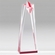 3-1/2" x 8" x 2" RED ACRYLIC STAR TROPHY WITH RED REFLECTIVE BASE