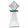 3-1/2 x 9-1/2 OPTICAL CRYSTAL GOLF TOWER TROPHY WITH GOLF BALL TEE