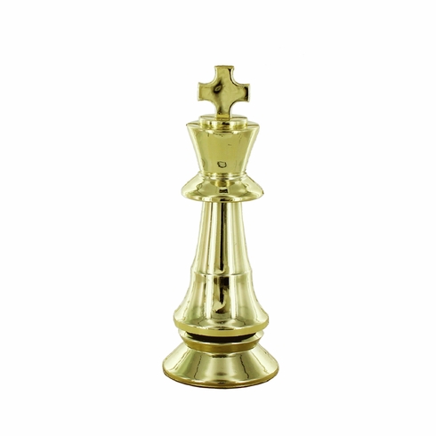 3 1/4 GOLD PLASTIC CHESS QUEEN FIGURE