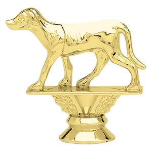3-1/4 INCH GOLD PLASTIC GREYHOUND TROPHY FIGURE