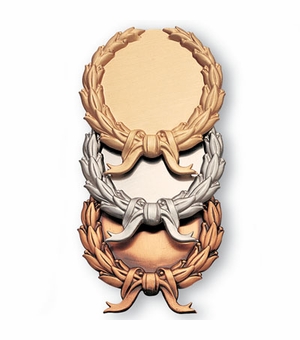 3-1/4 LAUREL WREATH HOLDS 2 INCH INSERT - MULTIPLE COLORS