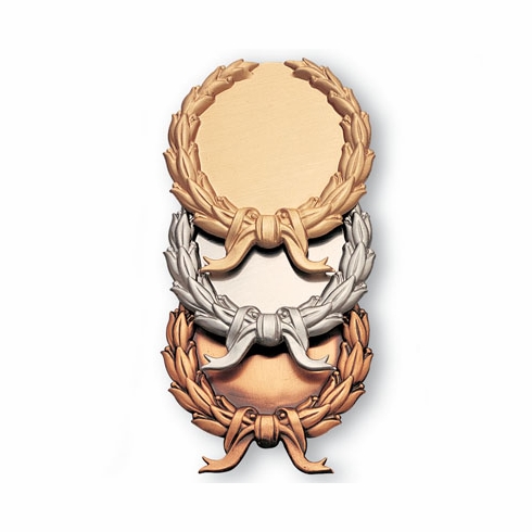 3-1/4 LAUREL WREATH HOLDS 2 INCH INSERT - MULTIPLE COLORS