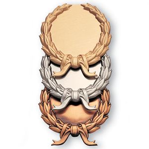 3-1/4 LAUREL WREATH HOLDS 2 INCH INSERT - MULTIPLE COLORS