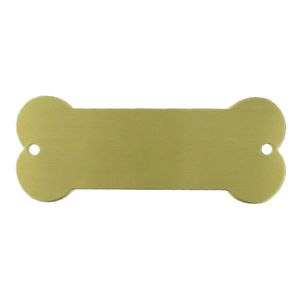 3-1/4 X 1-1/4 SATIN BRASS DOG BONE PLATE