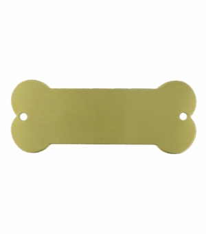 3-1/4 X 1-1/4 SATIN BRASS DOG BONE PLATE