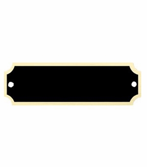 3-1/4 X 1 Inch Black Brass Perpetual Plate
