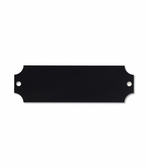 3-1/4 X 1 Inch Black Brass Perpetual Plate for Engraving with Notched Corners