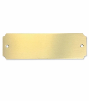3-1/4 X 1 INCH SATIN BRASS PERPETUAL GOLD PLATE