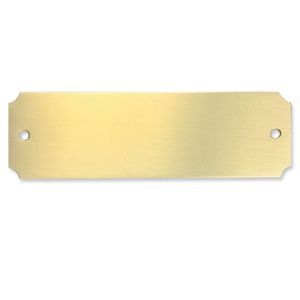 3-1/4 X 1 INCH SATIN BRASS PERPETUAL GOLD PLATE