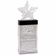3-1/4 x 9 INCHES OPTICAL CRYSTAL FROSTED STAR AWARD WITH CRYSTAL COLUMN BASE