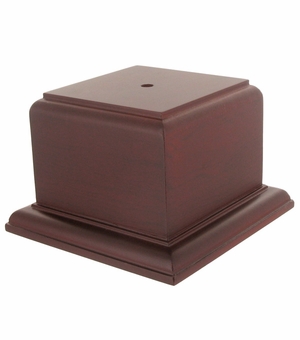 3-1/8 x 3-1/8 X 2-3/4 ROSEWOOD FINISH CUP OR BOWL BASE