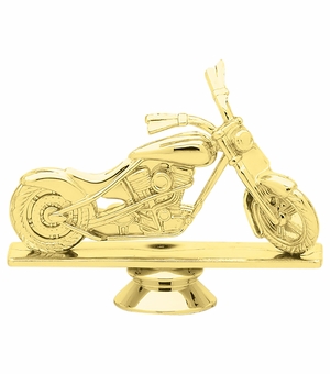 3-3/4 INCH GOLD PLASTIC CHOPPER TROPHY FIGURE