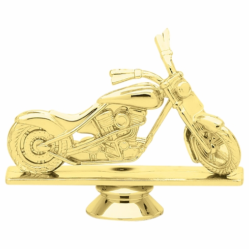 3-3/4 INCH GOLD PLASTIC CHOPPER TROPHY FIGURE