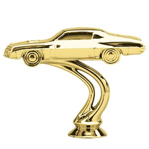 3-3/4 INCH GOLD PLASTIC STOCK CAR TROPHY FIGURE