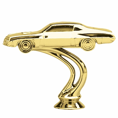 3-3/4 INCH GOLD PLASTIC STOCK CAR TROPHY FIGURE
