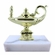 3-3/4 INCH LAMP OF LEARNING TROPHY ON WHITE MARBLE BASE