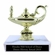 3-3/4 INCH LAMP OF LEARNING TROPHY ON WHITE MARBLE BASE