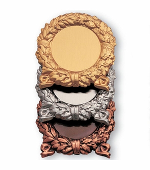 3-3/8 LAUREL WREATH HOLDS 2 INCH INSERT - MULTIPLE COLORS
