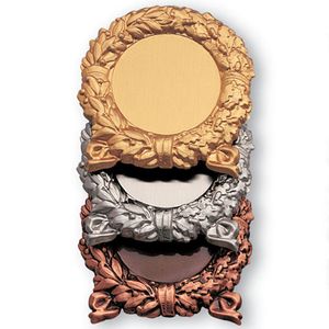 3-3/8 LAUREL WREATH HOLDS 2 INCH INSERT - MULTIPLE COLORS