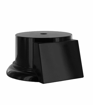 3-3/8" x 2-3/8" SYNTHETIC WEIGHTED BLACK BASE SLANTED FRONT 