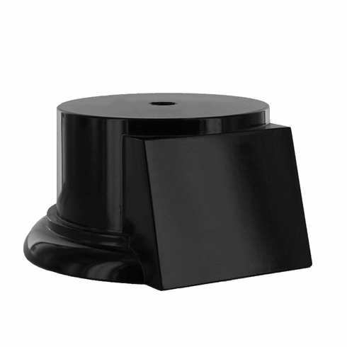 3-3/8" x 2-3/8" SYNTHETIC WEIGHTED BLACK BASE SLANTED FRONT 
