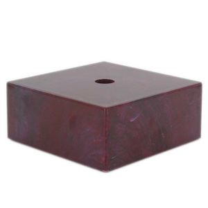 3-3/8 X 3-3/8 X 1-5/8 MARBLEIZED BURGUNDY BASE