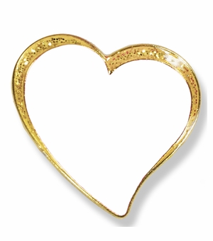 3/4 INCH SPARKLE MODERN WHITE HEART LAPEL PIN