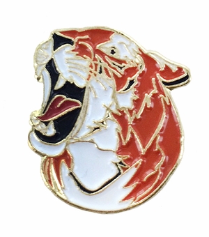 3/4 INCH TIGER MASCOT PIN
