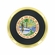 3-5/8 Inch Bright Gold And Leatherette Coaster With 2 Inch State Of Florida Etched Enameled Brass Medallion Insert