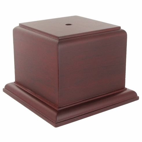 3-5/8 x 3-1/2 X 2-3/4 ROSEWOOD FINISH CUP OR BOWL BASE