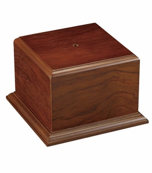 3-5/8 x 4 x 2-11/16 INCH WALNUT FINISH CUP OR BOWL BASE