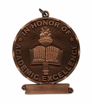 3 Inch Excellence Sculptured Medal in Bronze