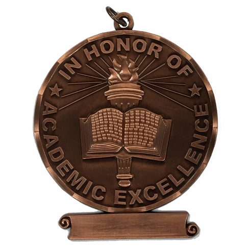 3 Inch Excellence Sculptured Medal in Bronze